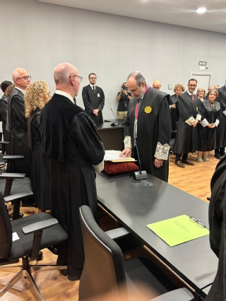 El presidente de la Audiencia de Lleida durante su intervención